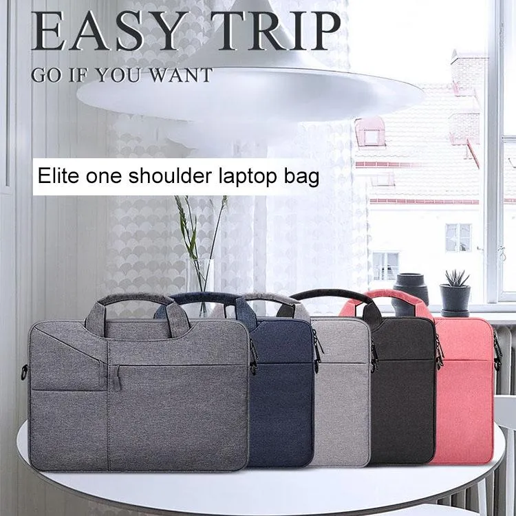 13.3 Inch Laptop Handbag | With Hidden Strap & Suitcase Belt | Waterproof & Tear-Resistant | Navy Blue