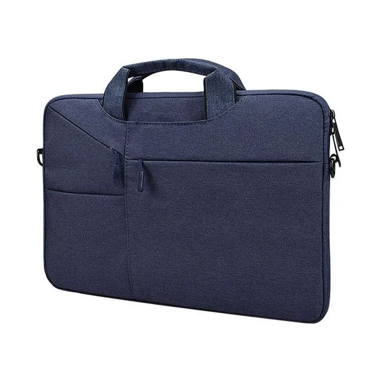 13.3 Inch Laptop Handbag | With Hidden Strap & Suitcase Belt | Waterproof & Tear-Resistant | Navy Blue