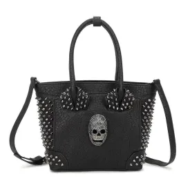 3D Studded Skull Shopper Bag ,Studded Skull Tote Bag