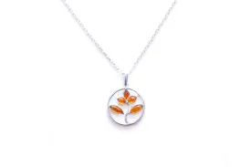 Amber Tree Charm Pendant