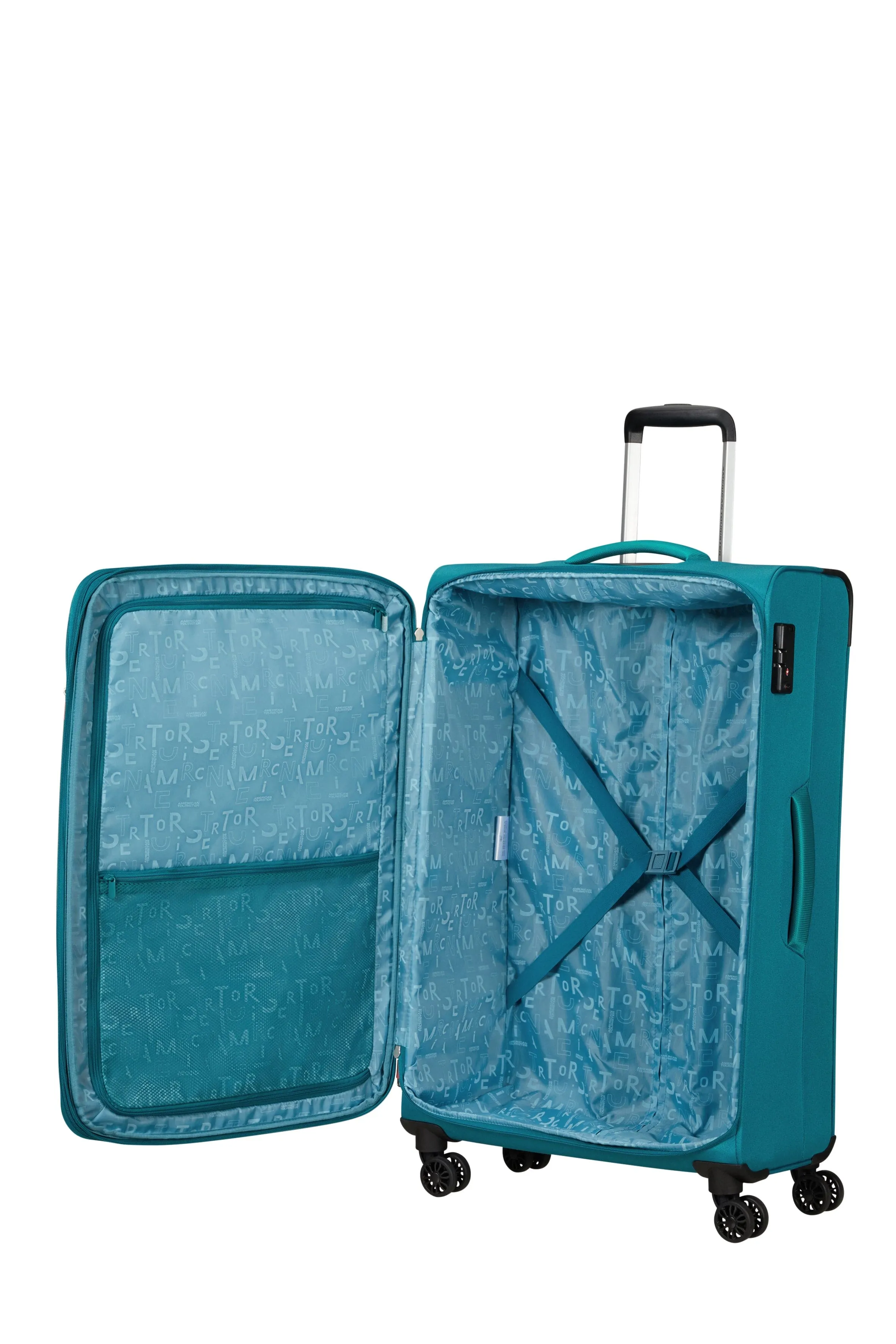 American Tourister Pulsonic Spinner 81cm Exp in Stone Teal