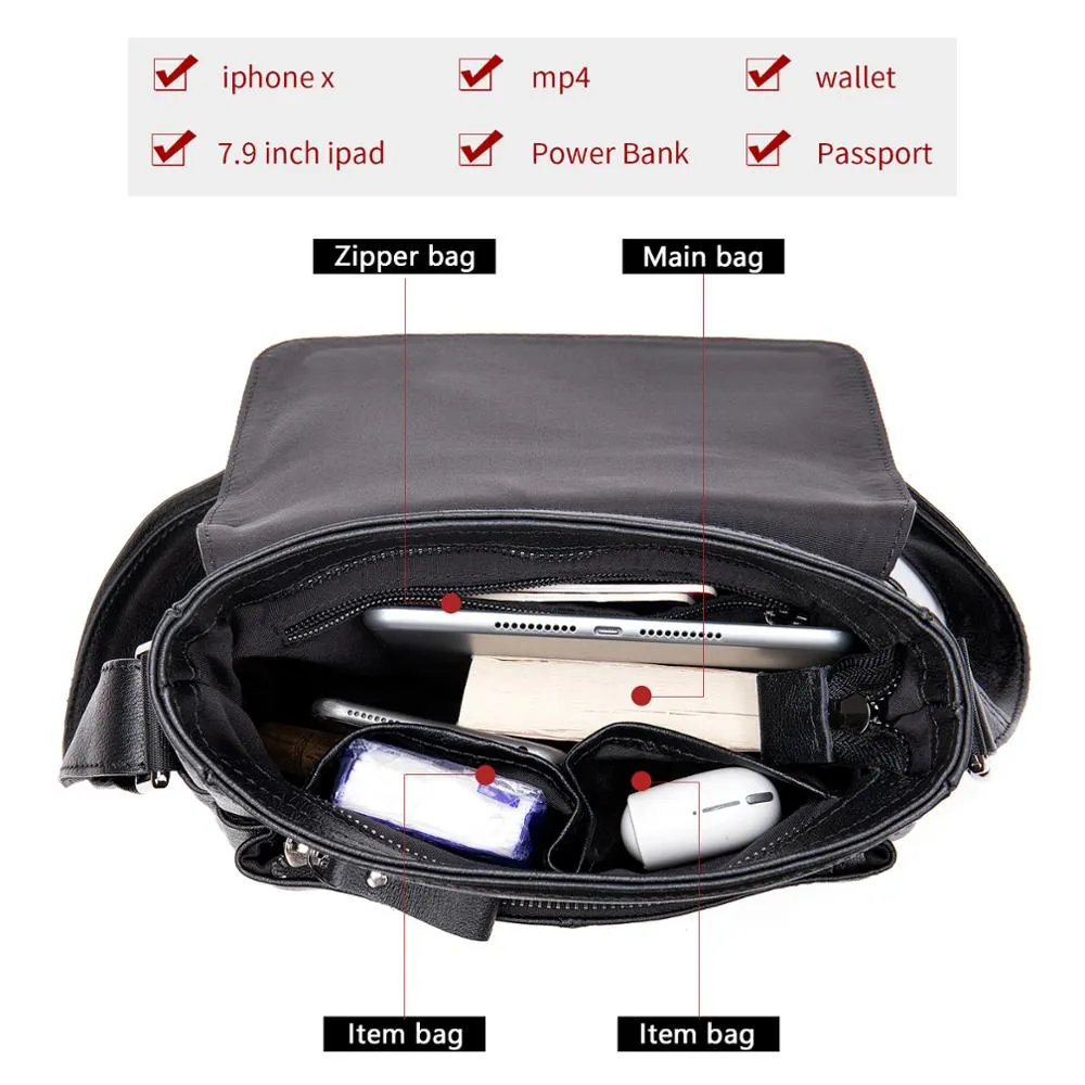 Angelo Ricci™ Exclusive Design Leather Men Satchel Bag