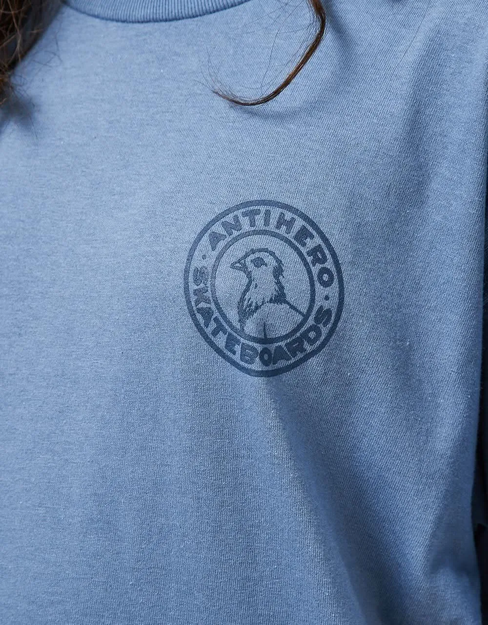 Anti Hero Basic Pigeon Round T-Shirt - Indigo Blue/Navy