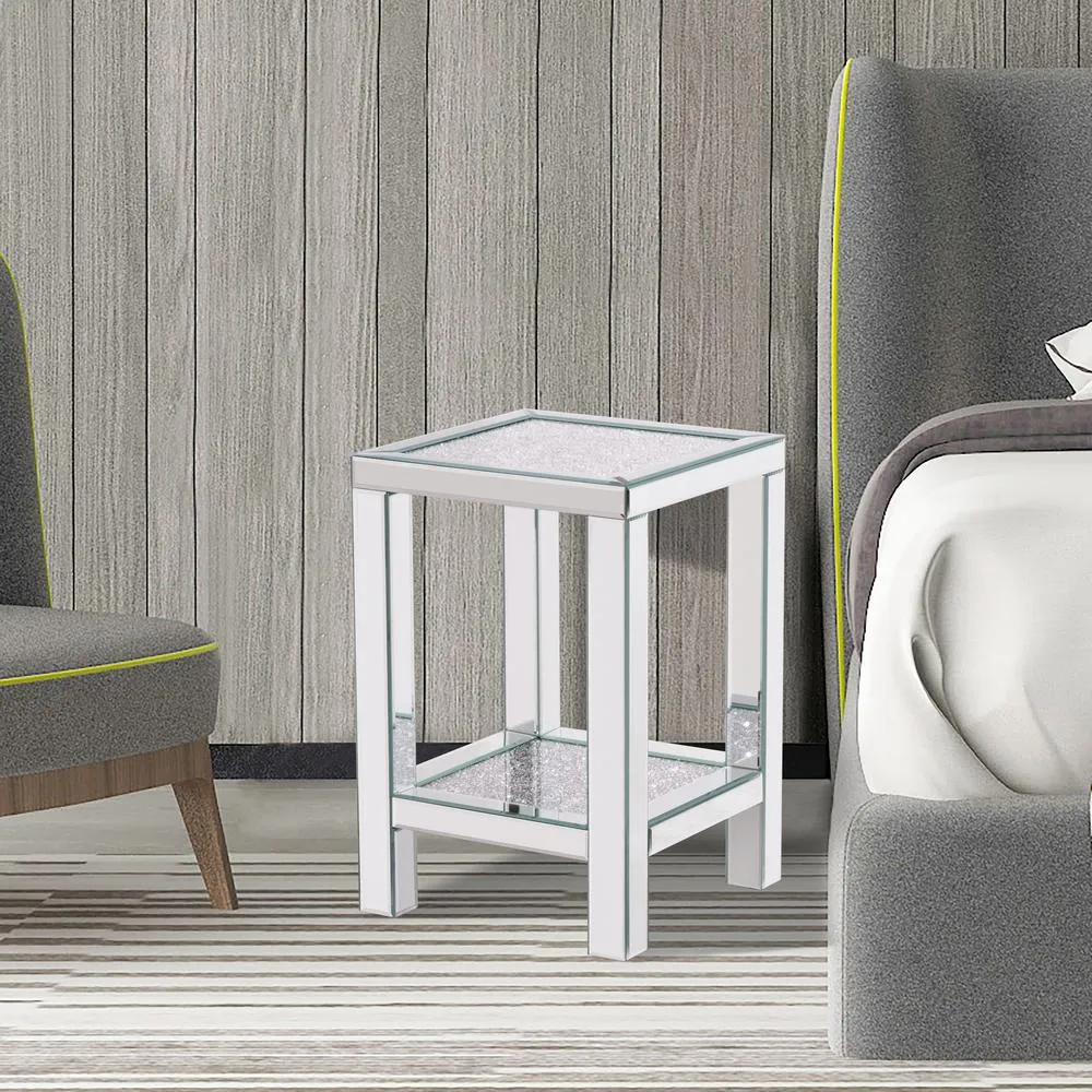Better Home Products Mirrored Nightstand - Stylish and Functional Bedside Table