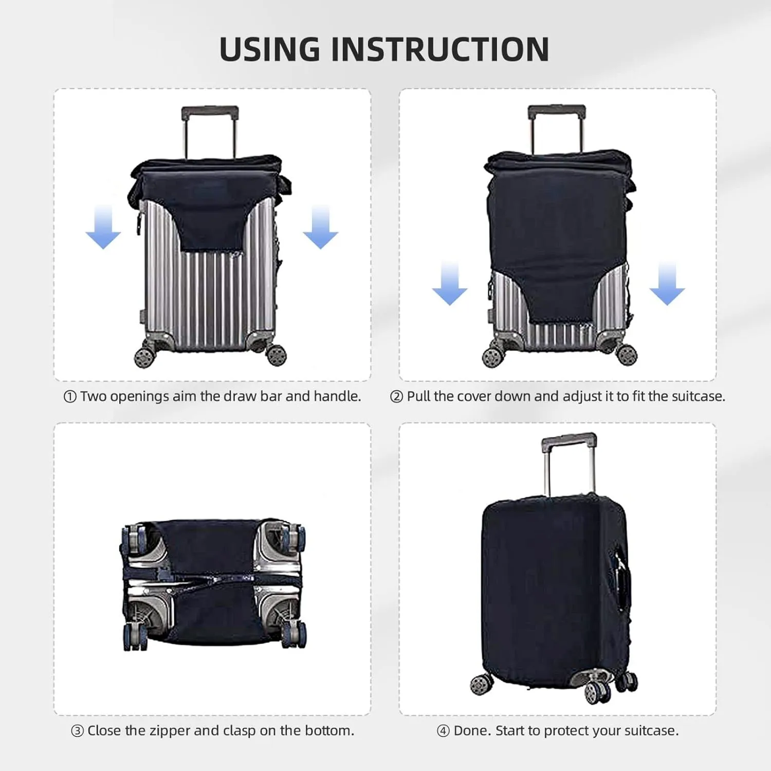 Bowling Ball Travel Luggage Cover Suitcase Protector Bag, Fits 18-32 Inch Luggage, Anti-Scratch Suitcase Sleeve For Kid And Adult,Large