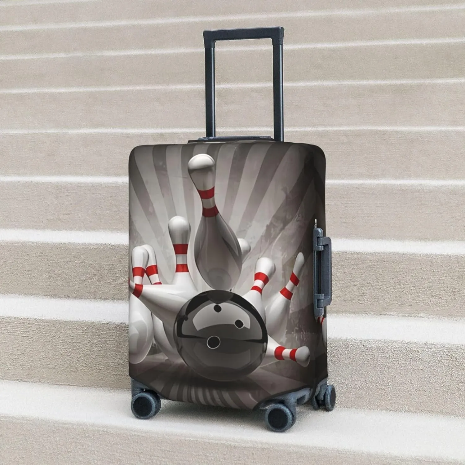 Bowling Ball Travel Luggage Cover Suitcase Protector Bag, Fits 18-32 Inch Luggage, Anti-Scratch Suitcase Sleeve For Kid And Adult,Large