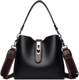 Bucket Bag for Women,Trendy Bucket Crossbody Bag Small Vintage Elegant Tote Bag Women's Shoulder with 2 Shouder Straps