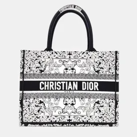 Christian White/Black Canvas Book Tote Bag