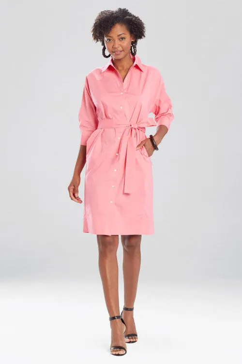 Cotton Poplin Cocoon Shirtdress