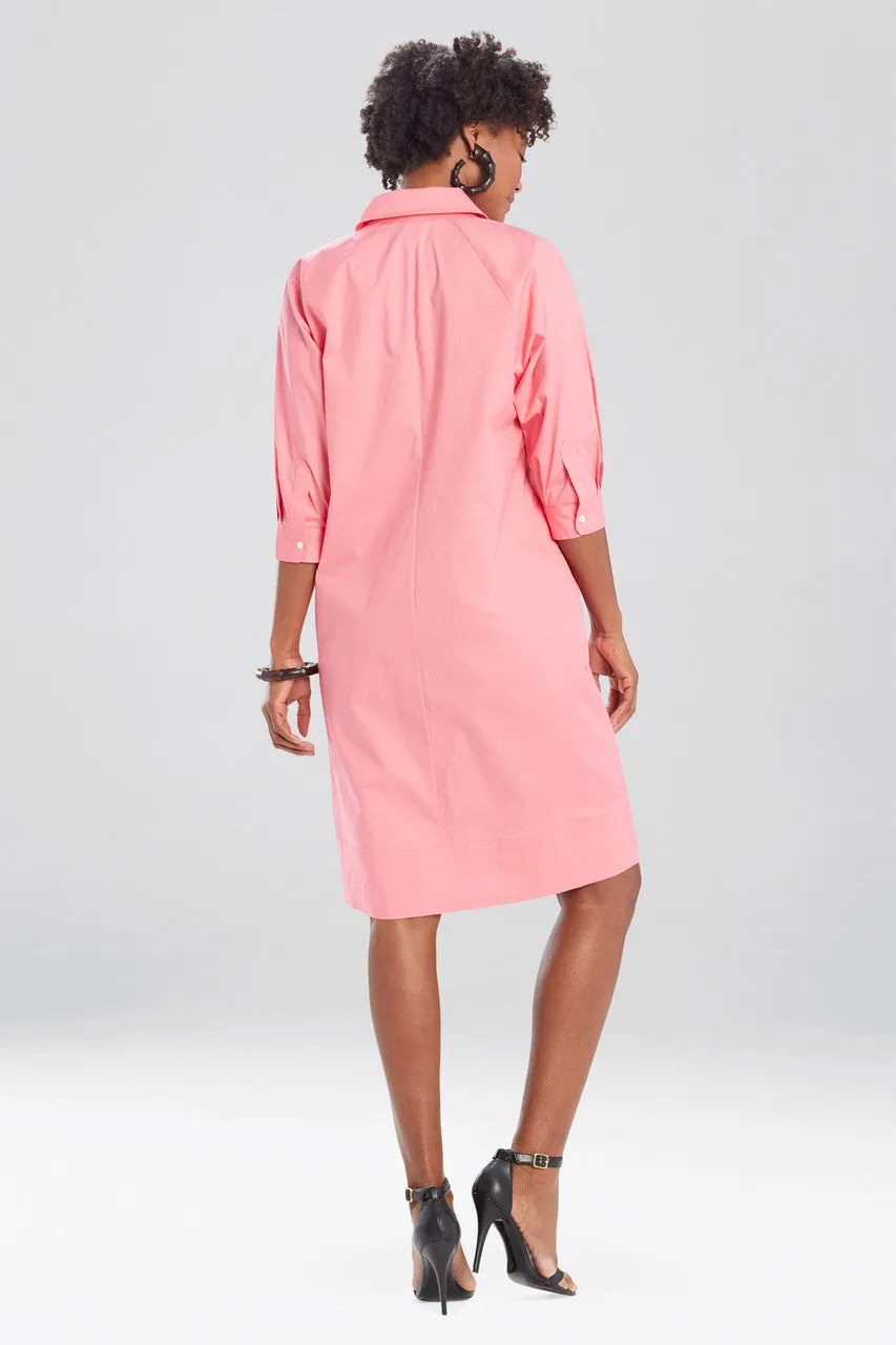 Cotton Poplin Cocoon Shirtdress