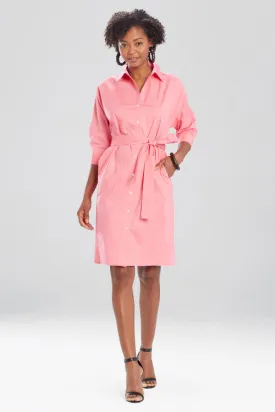 Cotton Poplin Cocoon Shirtdress