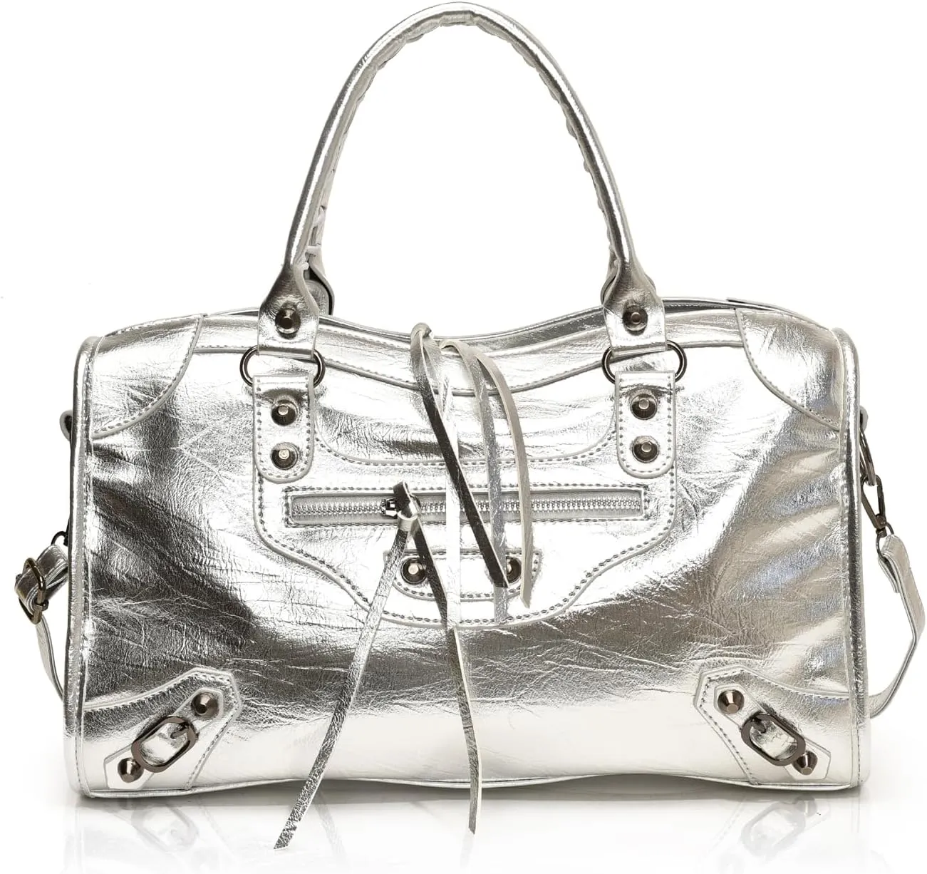 Crossbody Tote Bag for Women  Rivet Studded Hobo Shoulder Purse, Trendy Goth Work Boston Bag
