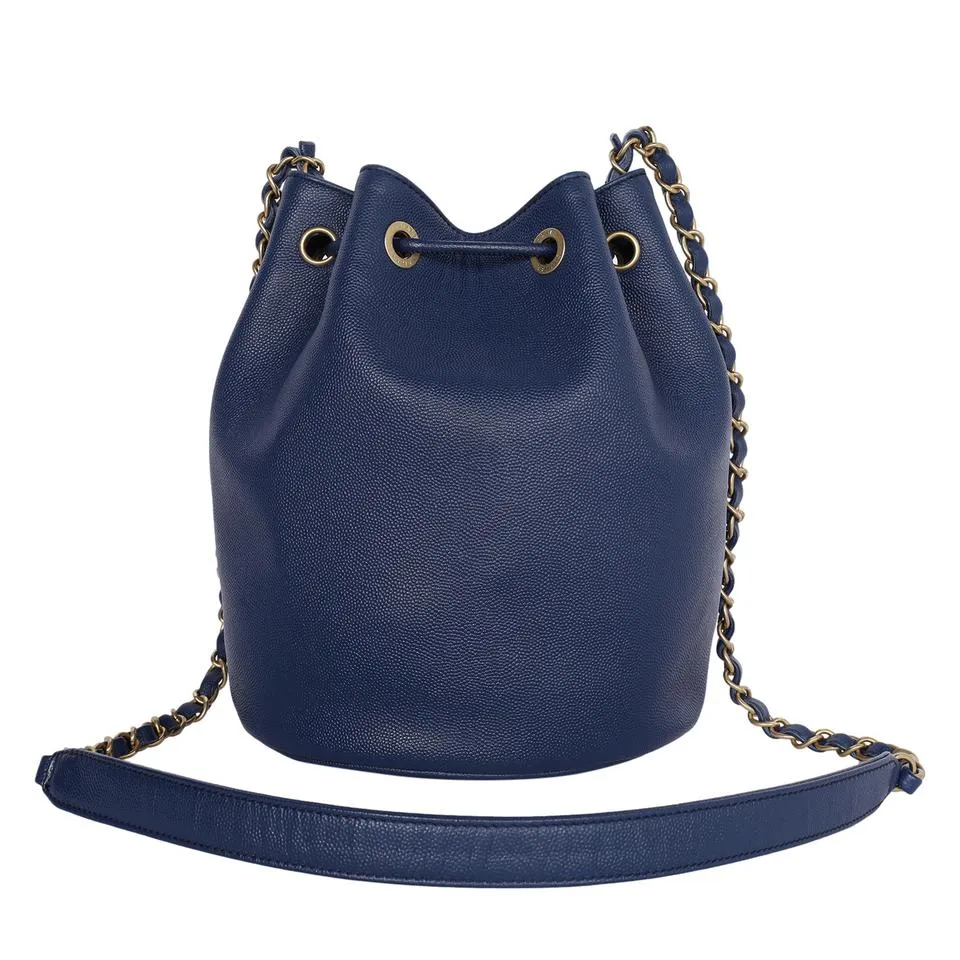 Deauville Drawstring Bucket Crossbody Bag Studded
