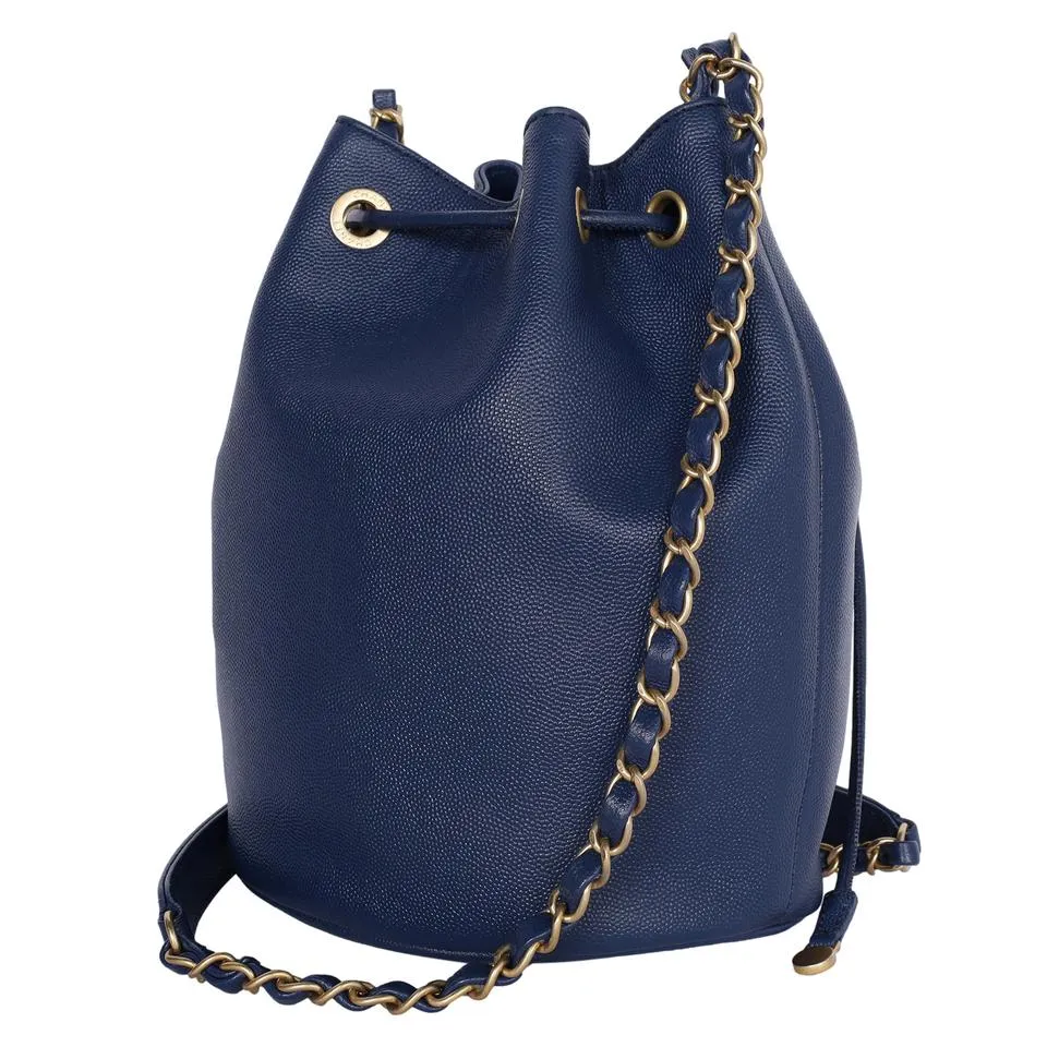 Deauville Drawstring Bucket Crossbody Bag Studded