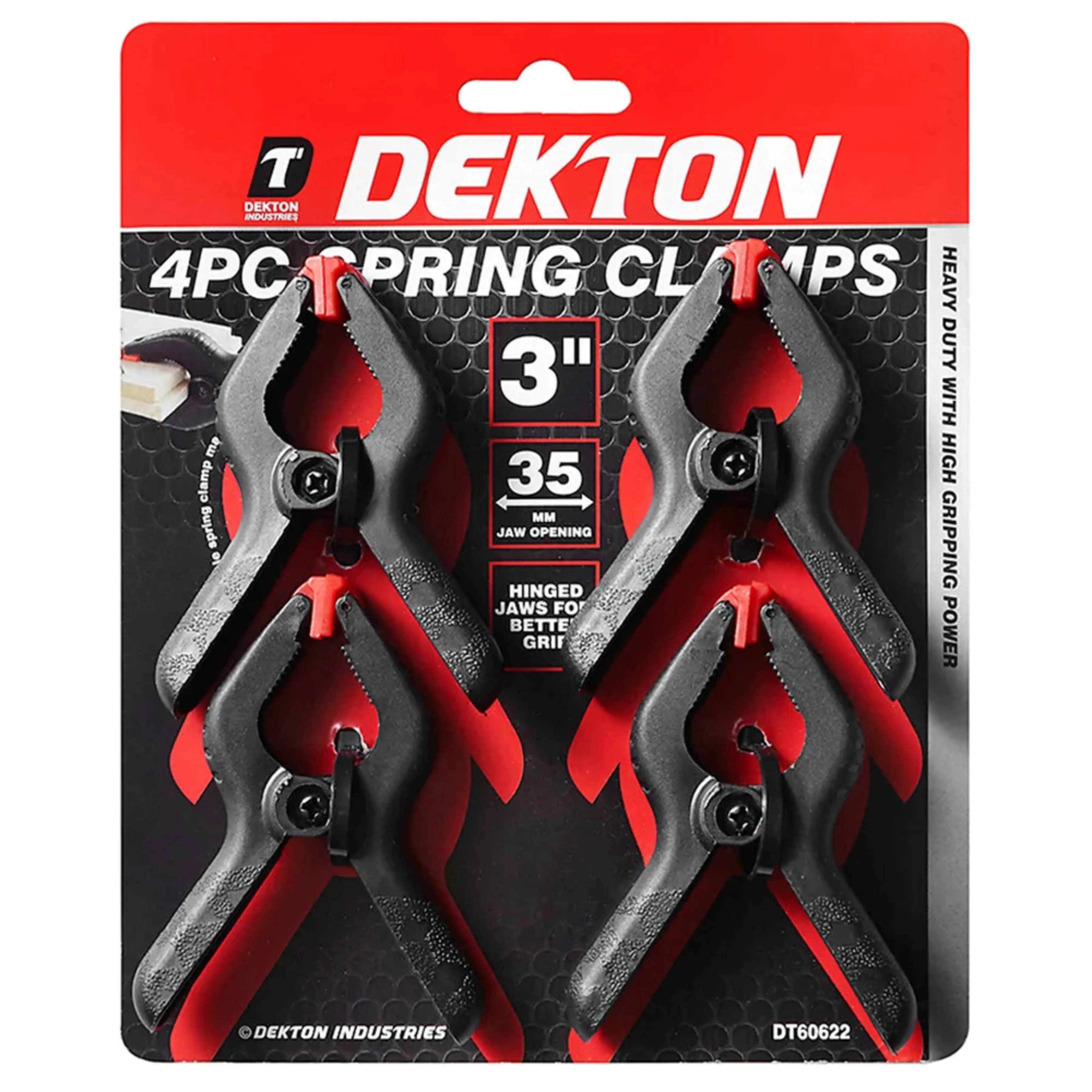 DEKTON 4PC 3" Spring Clamps