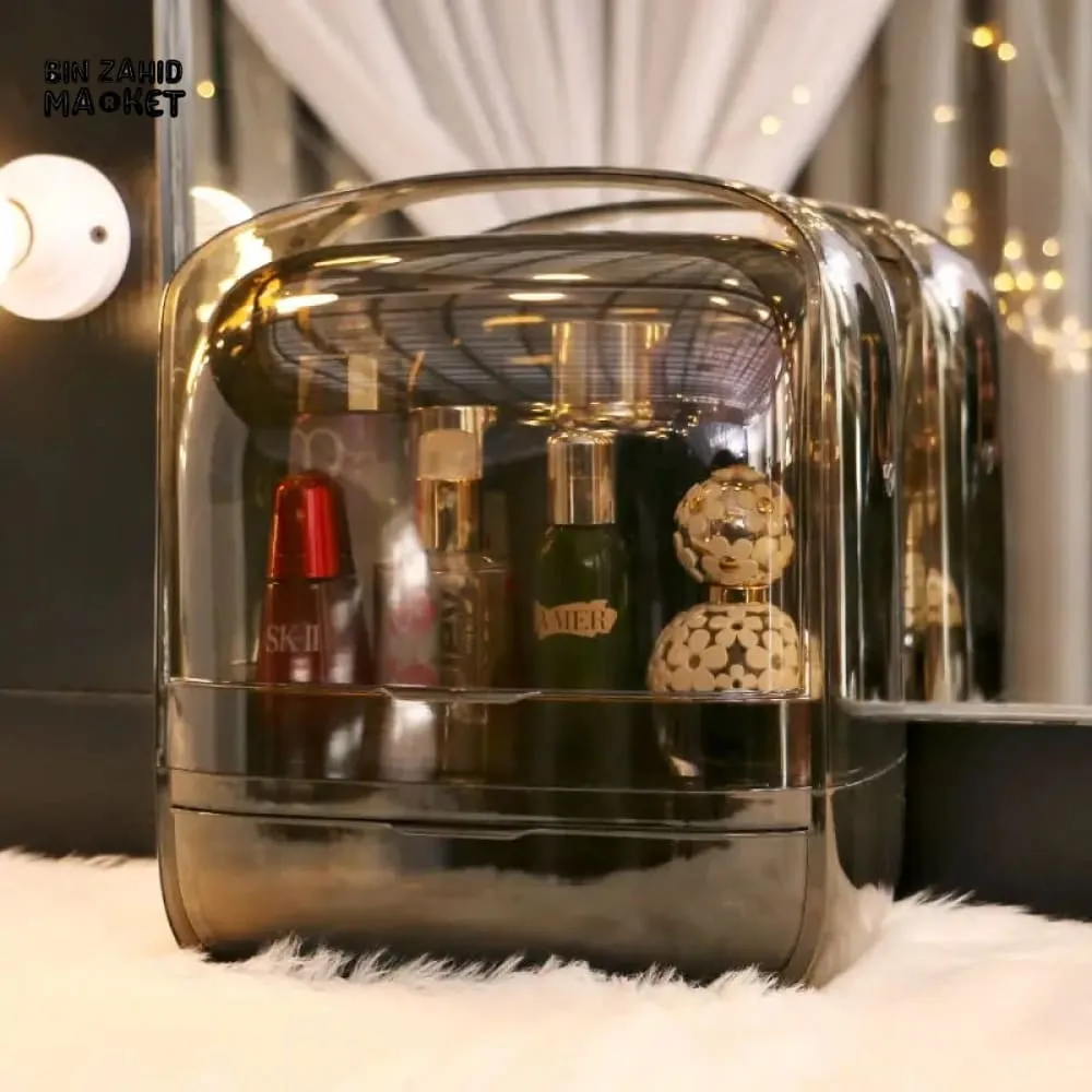 DESKTOP DUSTPROOF TRANSPARENT COSMETIC ORGANIZER