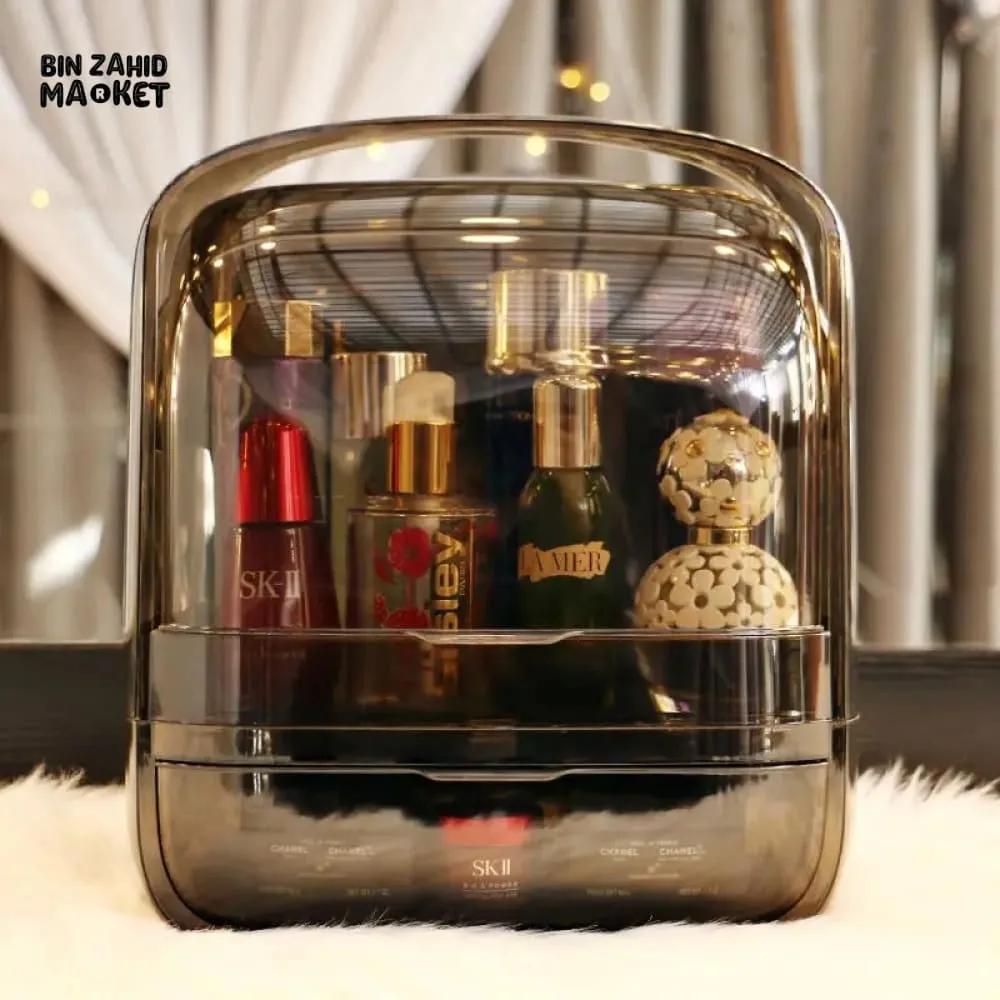 DESKTOP DUSTPROOF TRANSPARENT COSMETIC ORGANIZER