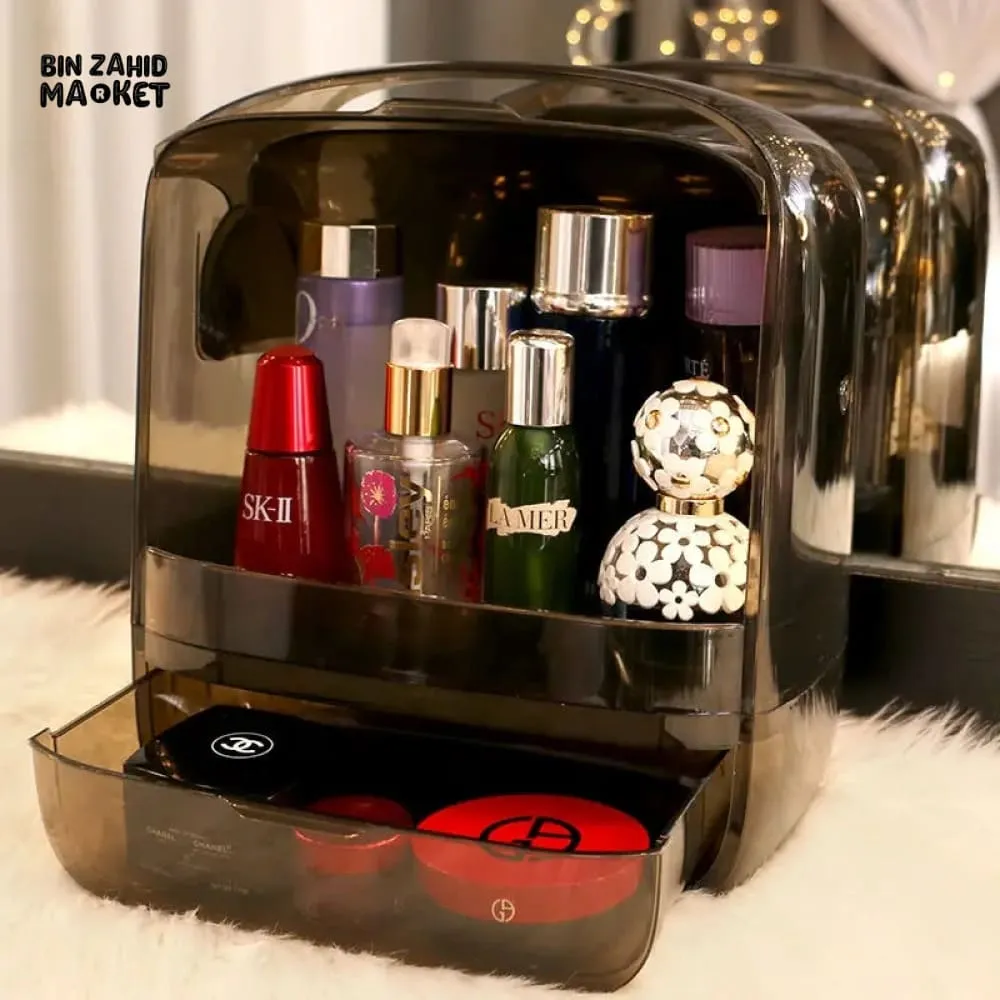 DESKTOP DUSTPROOF TRANSPARENT COSMETIC ORGANIZER