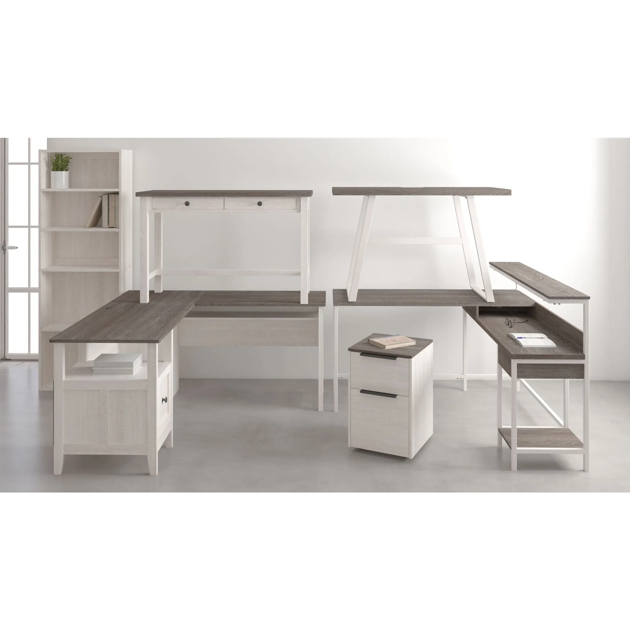 Dorrinson L-Desk - Two-tone