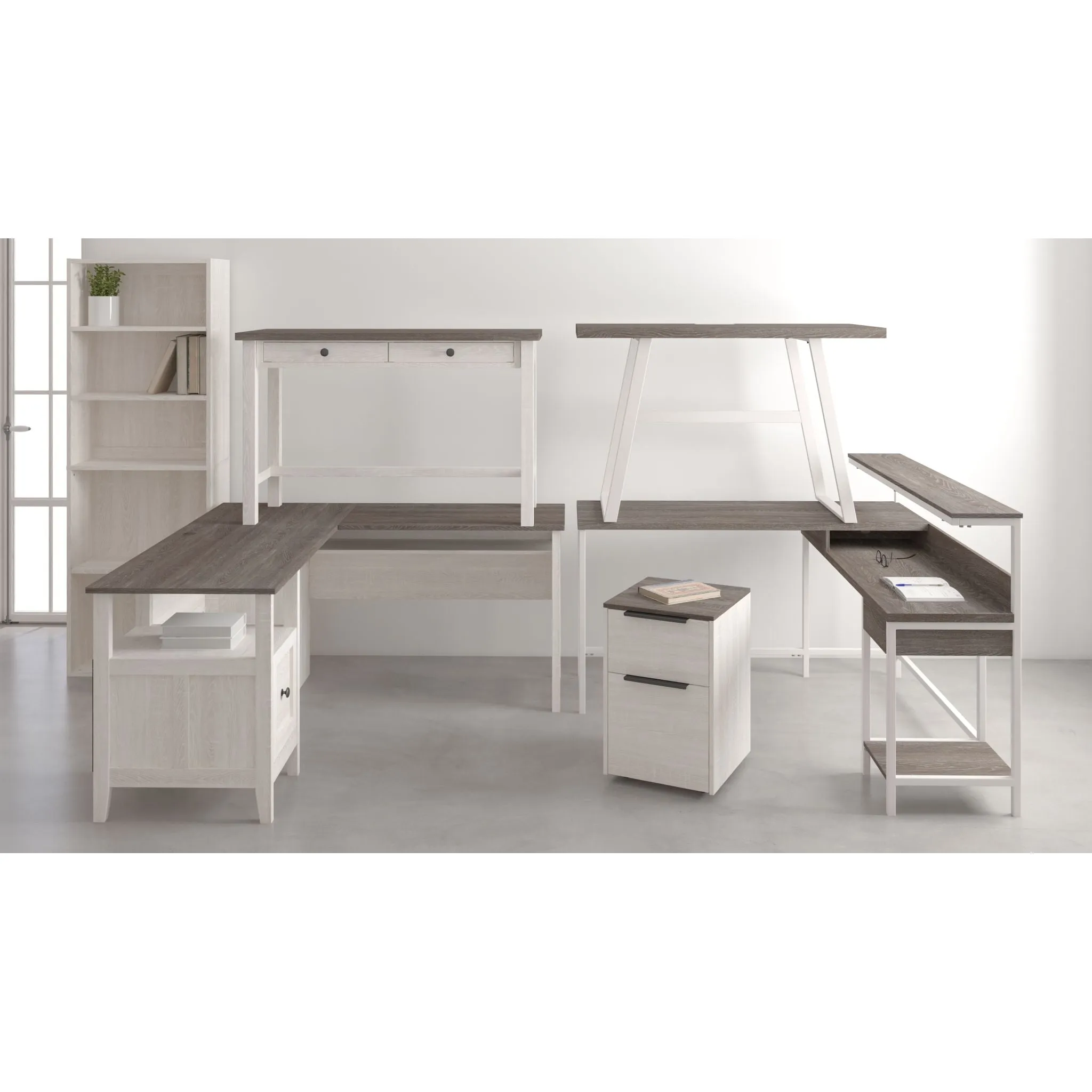 Dorrinson L-Desk - Two-tone