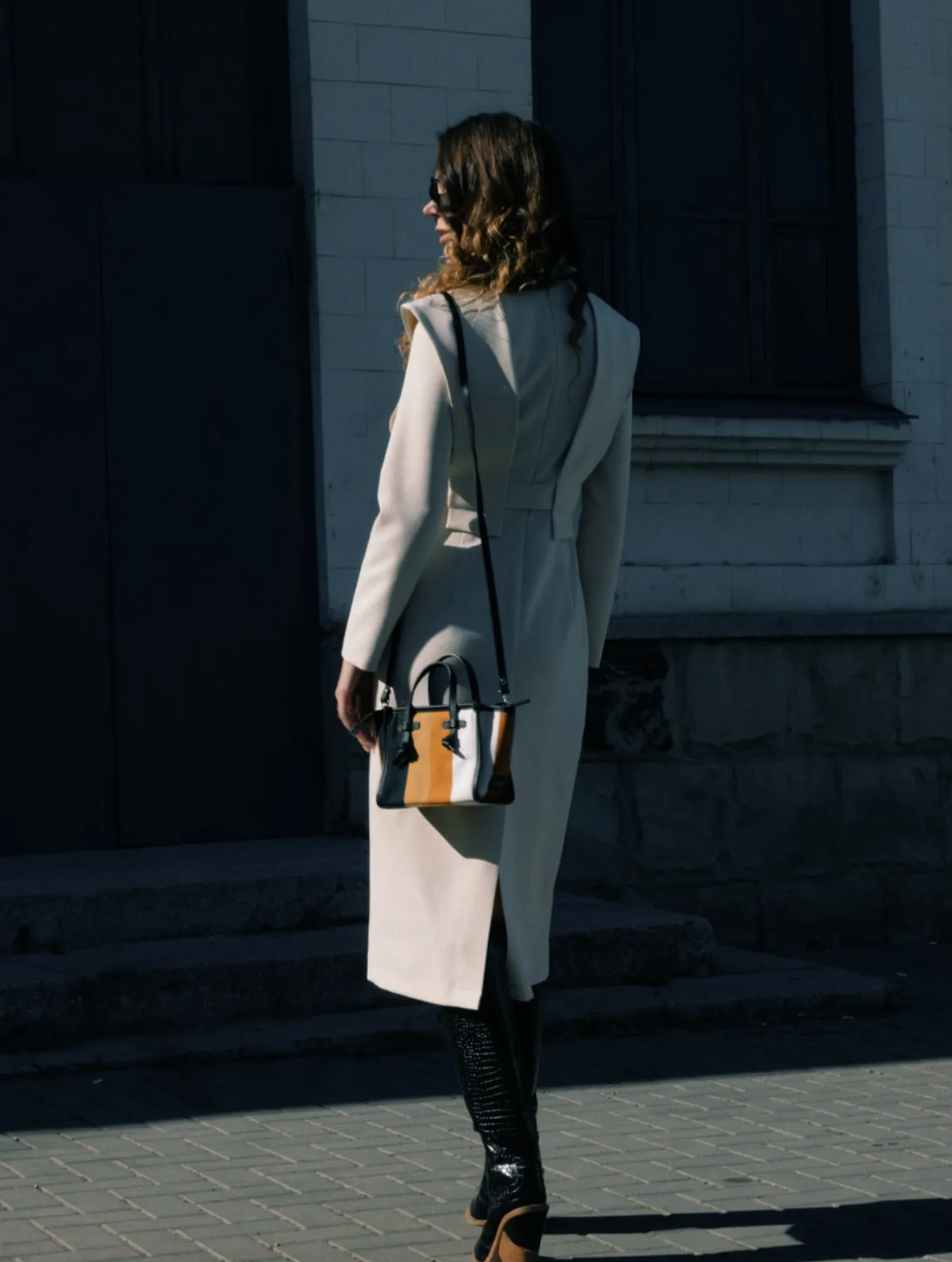 Ecru Fashion Fitted Midi Dress