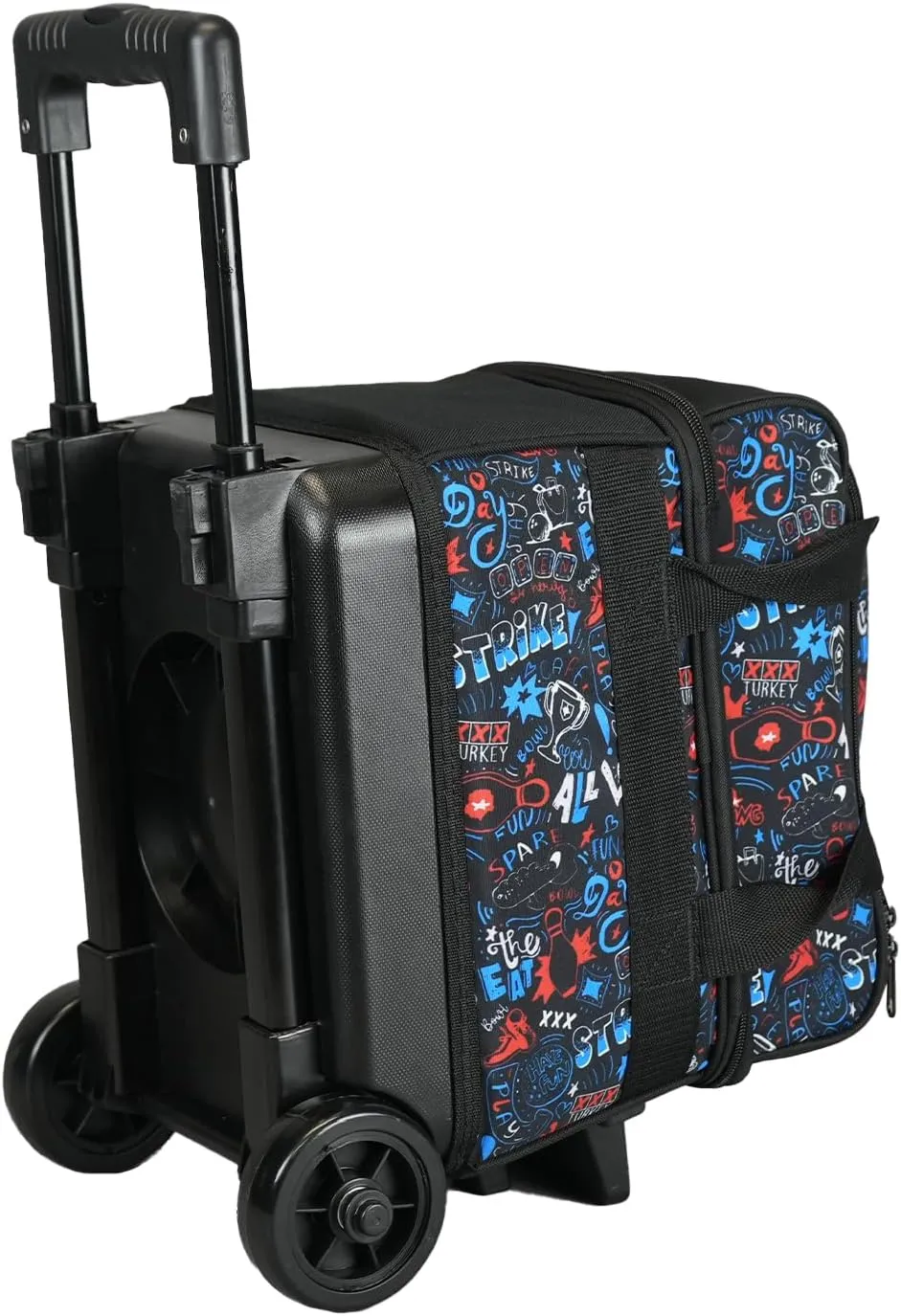 ELITE Basic Single Roller Bowling Ball Bag | Multiple Colors | Fits Up to Size 10.5 Shoes | Compact Design | Bowling Bags With Wheels