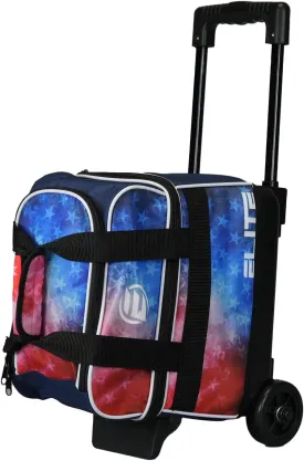 ELITE Basic Single Roller Bowling Ball Bag | Multiple Colors | Fits Up to Size 10.5 Shoes | Compact Design | Bowling Bags With Wheels