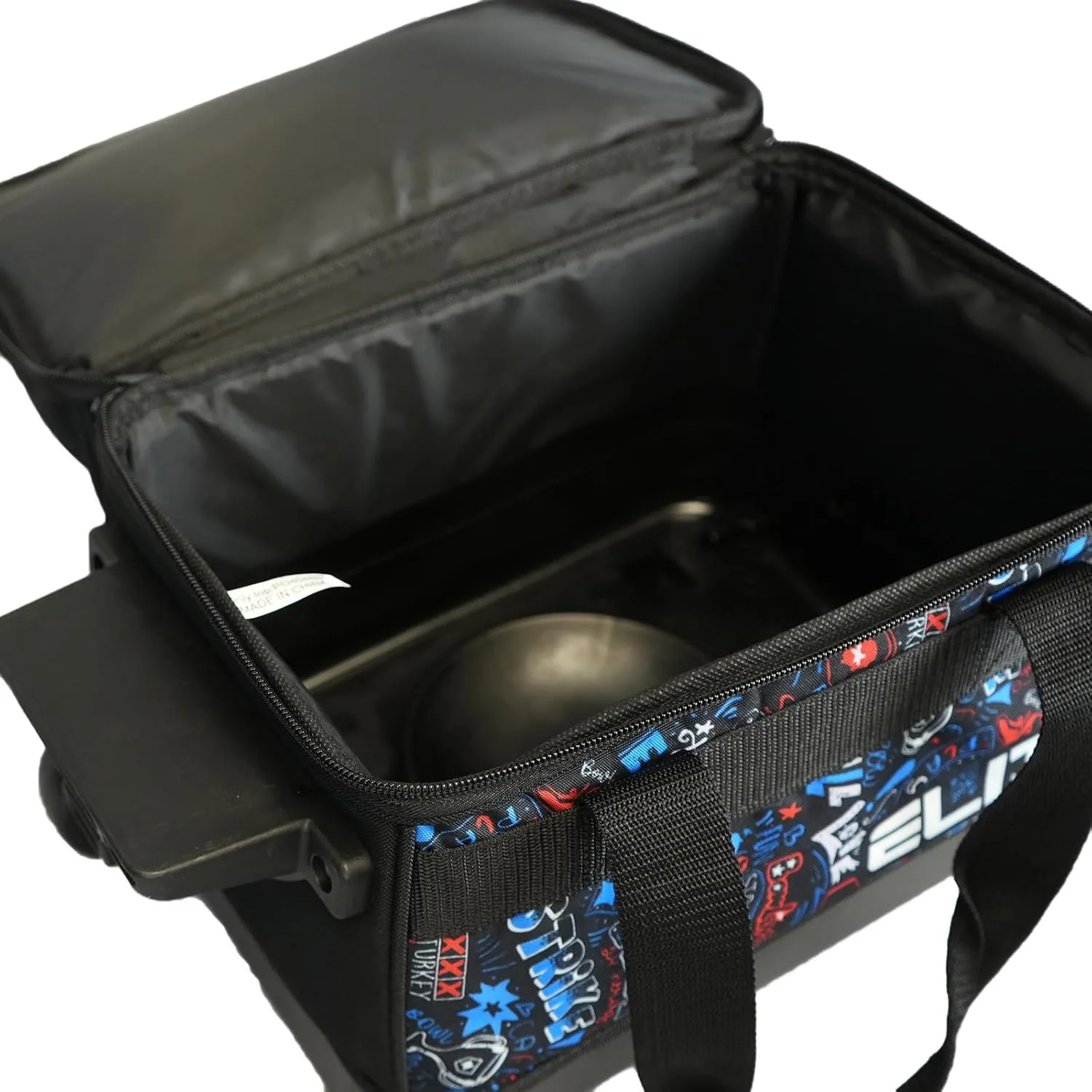 ELITE Basic Single Roller Bowling Ball Bag | Multiple Colors | Fits Up to Size 10.5 Shoes | Compact Design | Bowling Bags With Wheels