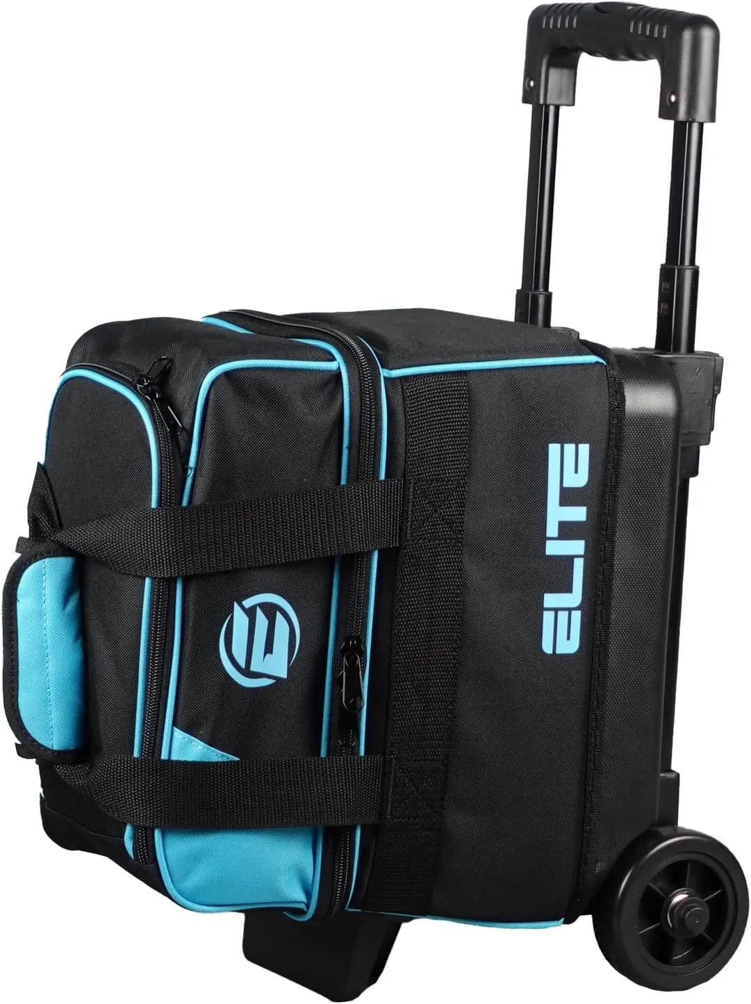 ELITE Basic Single Roller Bowling Ball Bag | Multiple Colors | Fits Up to Size 10.5 Shoes | Compact Design | Bowling Bags With Wheels