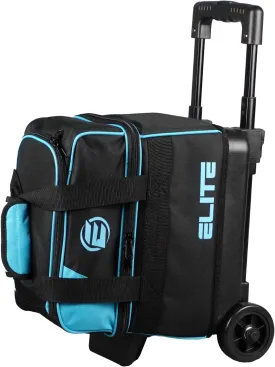 ELITE Basic Single Roller Bowling Ball Bag | Multiple Colors | Fits Up to Size 10.5 Shoes | Compact Design | Bowling Bags With Wheels
