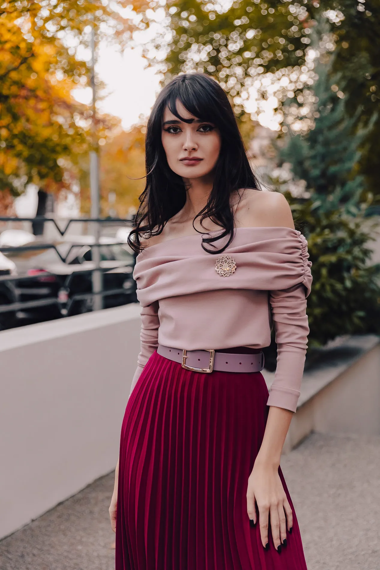 Ellen Nude Rose Blouse
