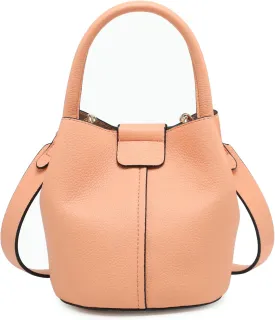 Farrah Bucket Bag Trendy Vegan Leather Hobo Crossbody Handbags Shoulder Purses for Women