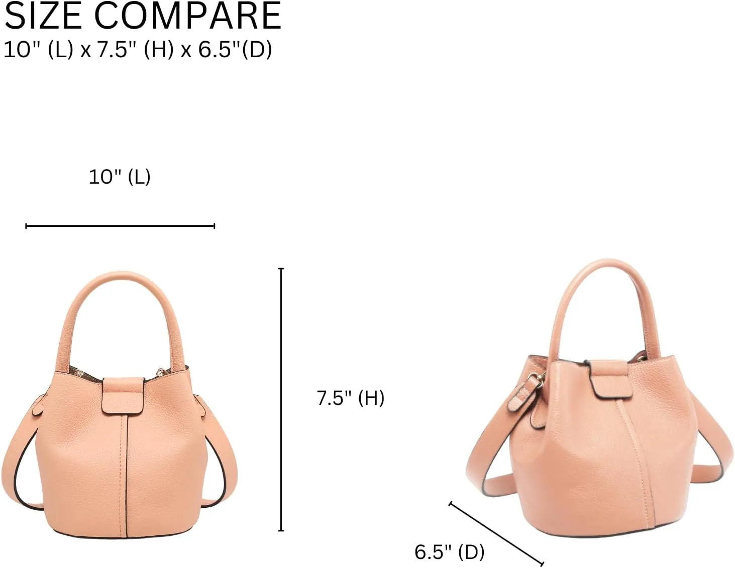 Farrah Bucket Bag Trendy Vegan Leather Hobo Crossbody Handbags Shoulder Purses for Women