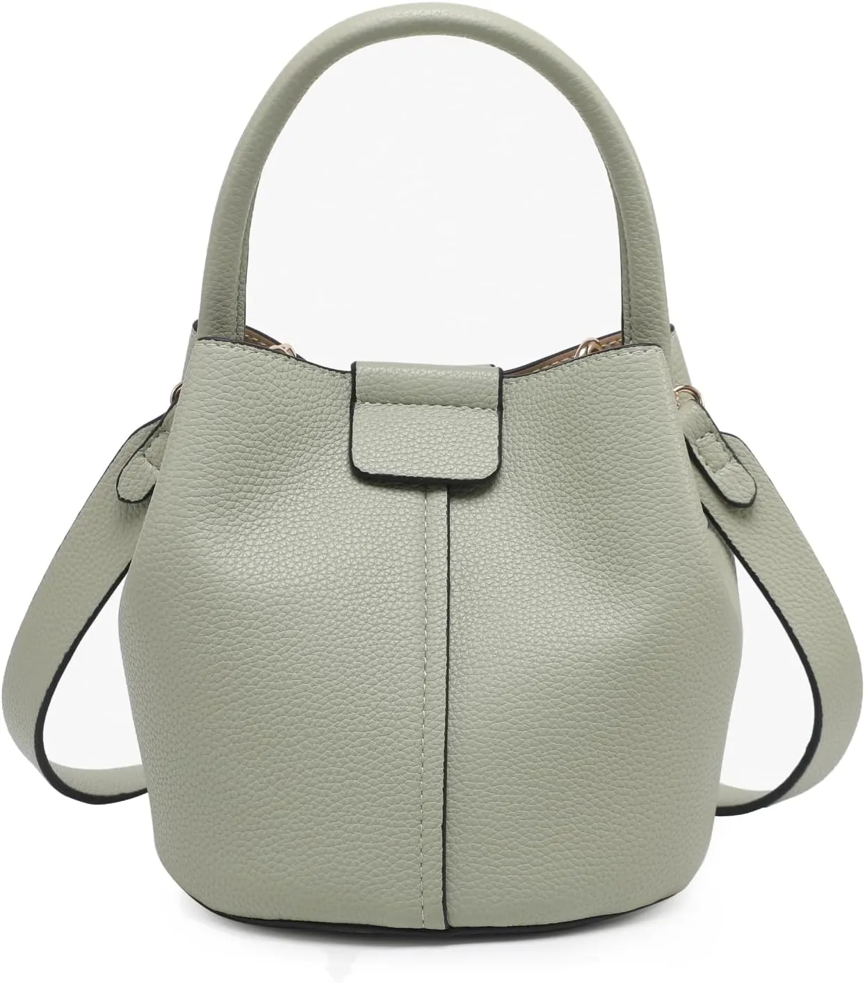 Farrah Bucket Bag Trendy Vegan Leather Hobo Crossbody Handbags Shoulder Purses for Women