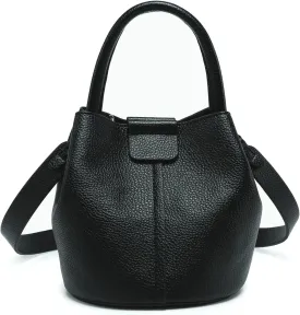 Farrah Bucket Bag Trendy Vegan Leather Hobo Crossbody Handbags Shoulder Purses for Women