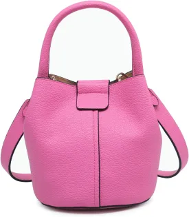 Farrah Bucket Bag Trendy Vegan Leather Hobo Crossbody Handbags Shoulder Purses for Women