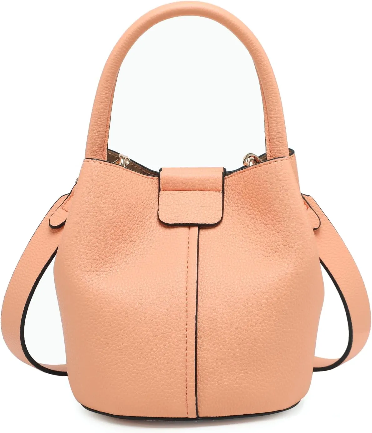 Farrah Bucket Bag Trendy Vegan Leather Hobo Crossbody Handbags Shoulder Purses for Women