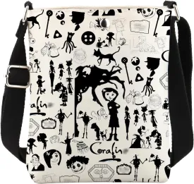 FUSTMW Horror Gifts for Cartoon Lovers crossbody bag Movie Fans Gifts Cross Body Bucket Bag with Adjustable Strap