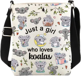 FUSTMW Koala Gifts for Women Koala Crossbody Bag Koala Bear Lover Cross Body Bucket Bag with Adjustable Shoulder Strap