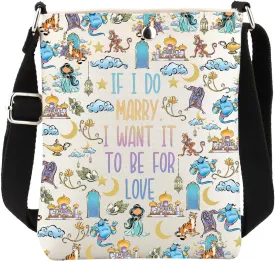 FUSTMW Princess Crossbody Bag Cartoon Movie Fan Gift Magical Lamp Sling Bucket Bag with Adjustable Strap