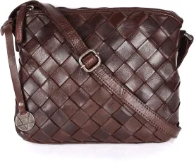 Genuine Leather Crossbody Sling Bag for Women - Trendy Casual Office Bag with Adjustable Strap