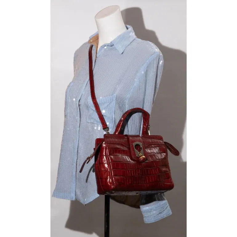 Giorgoio Armani Crocodile Leather Satchel