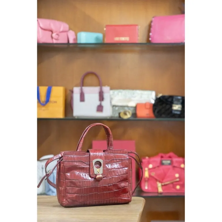 Giorgoio Armani Crocodile Leather Satchel