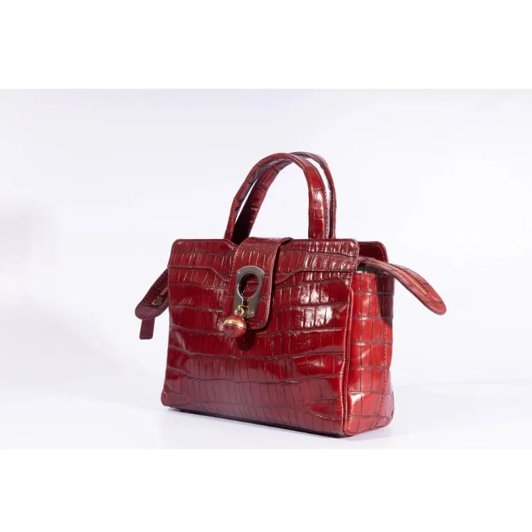 Giorgoio Armani Crocodile Leather Satchel