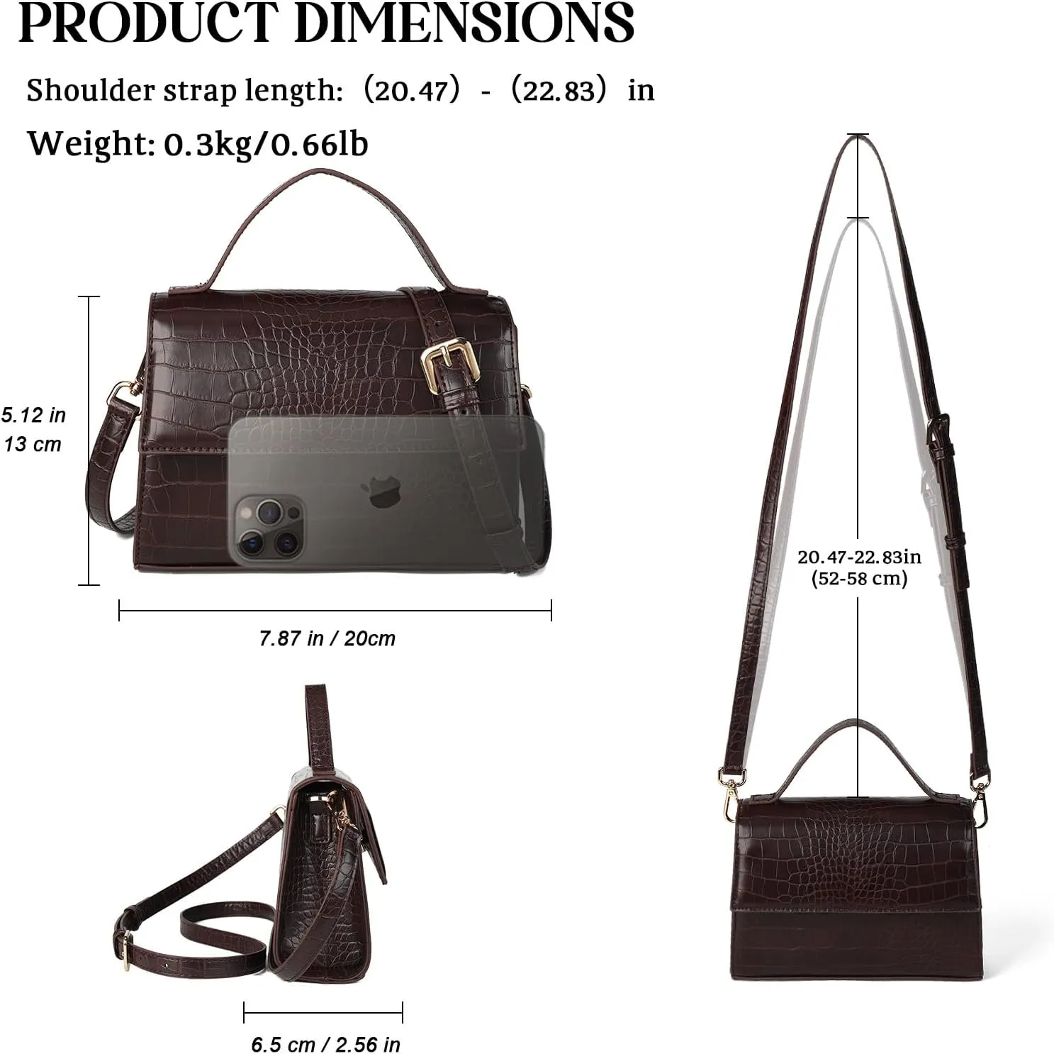 Gladdon Small Leather Crossbody Purse for Women Trendy Ladies Top Handle Shoulder Bags