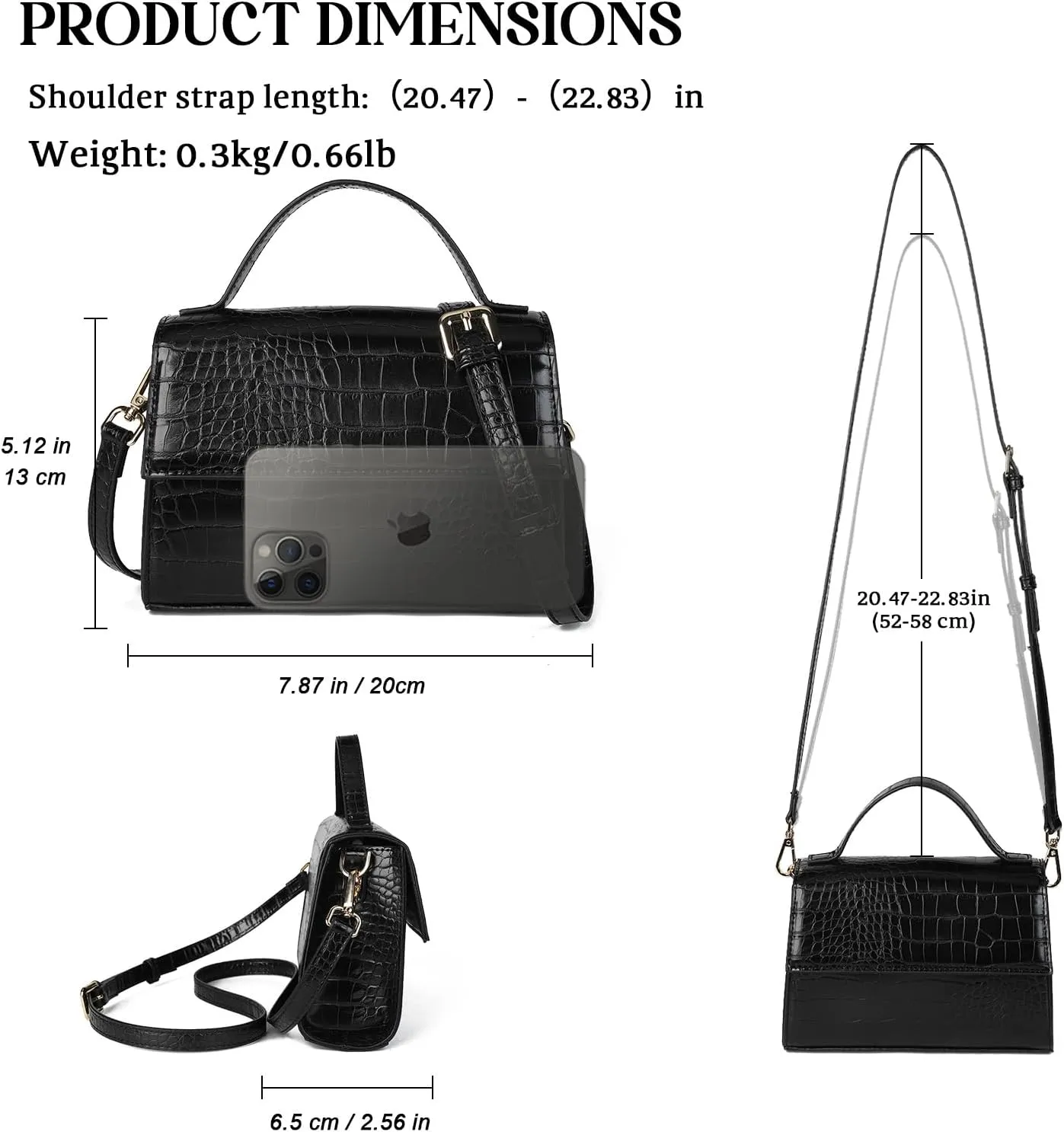 Gladdon Small Leather Crossbody Purse for Women Trendy Ladies Top Handle Shoulder Bags