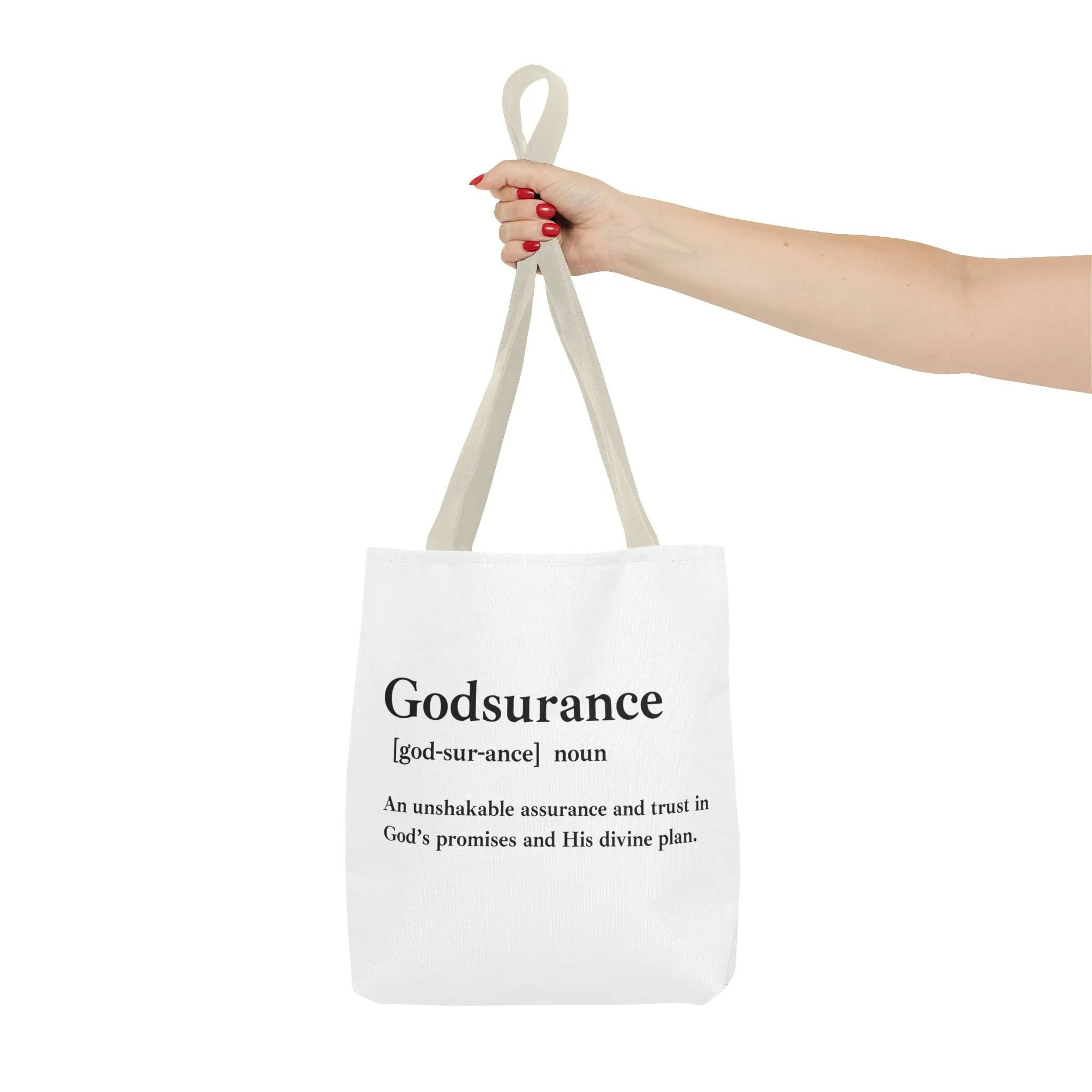 Godsurance Tote Bag - Custom Printed Stylish and Functional Tote
