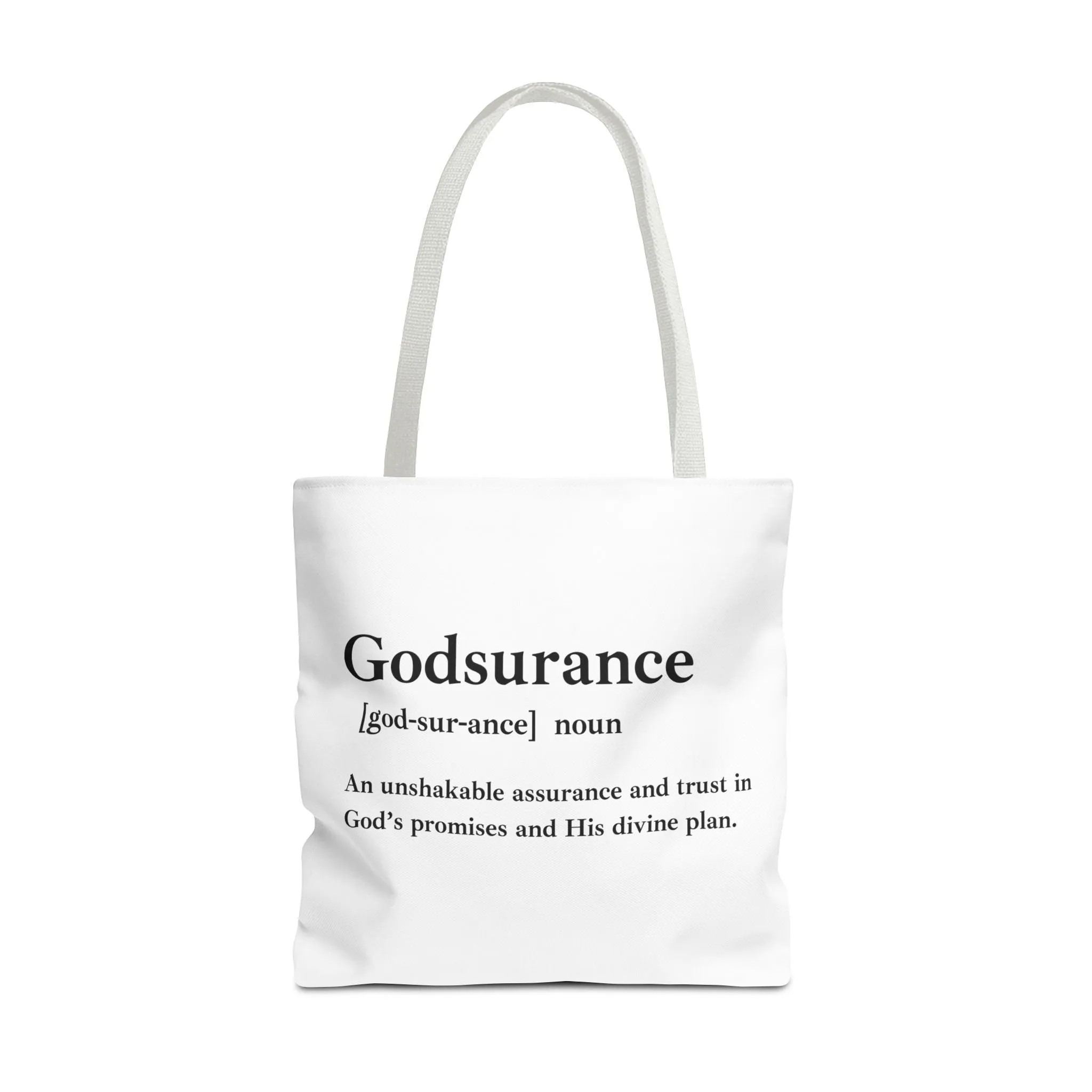 Godsurance Tote Bag - Custom Printed Stylish and Functional Tote