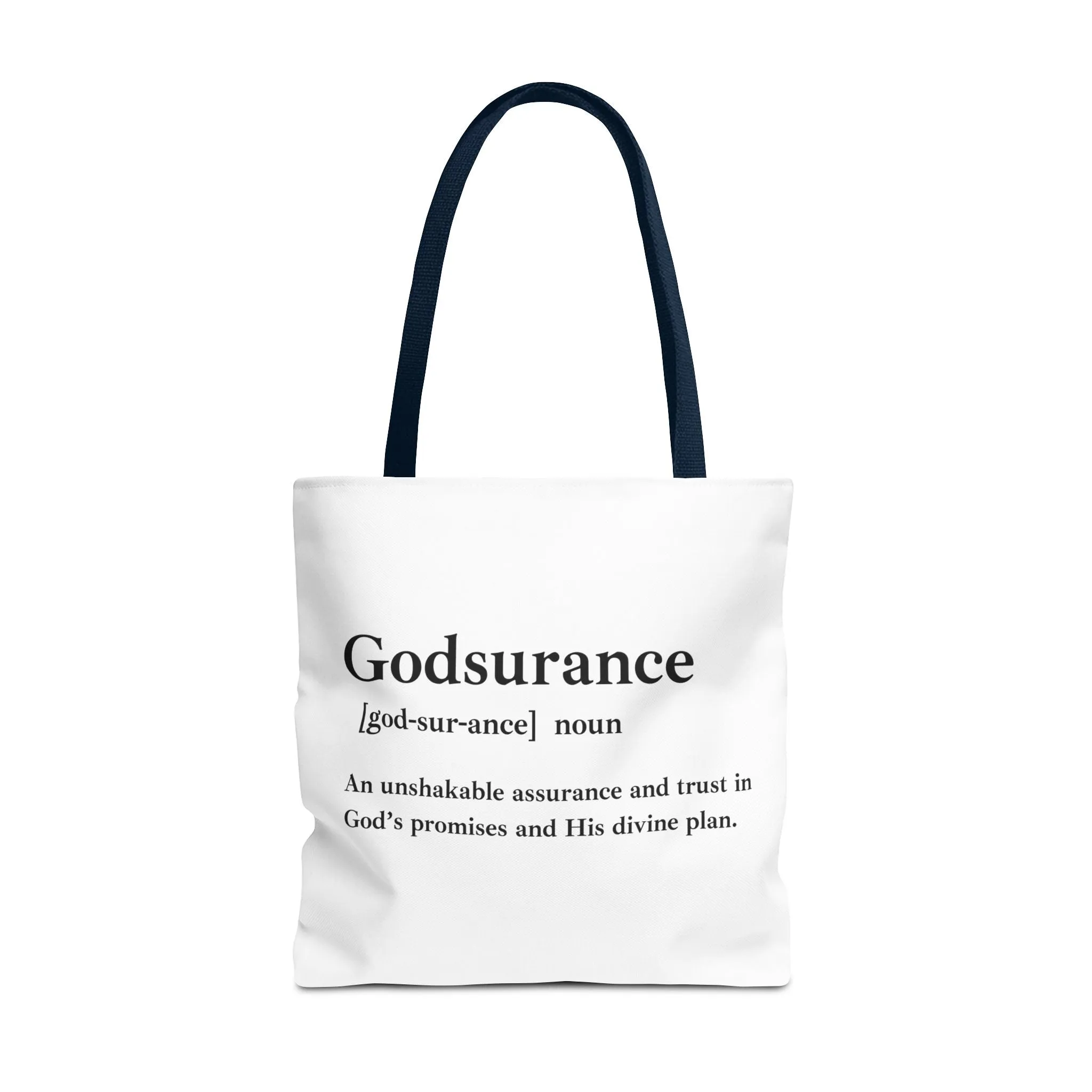 Godsurance Tote Bag - Custom Printed Stylish and Functional Tote