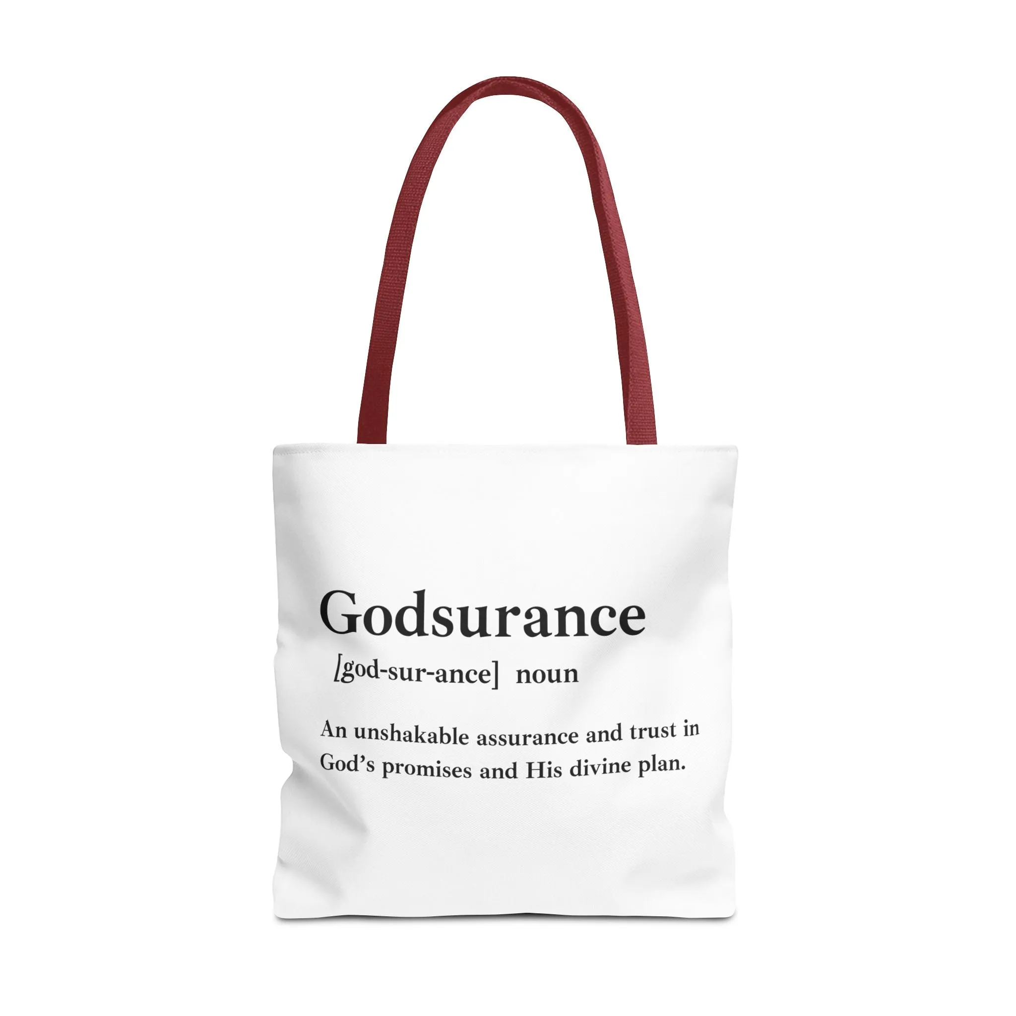 Godsurance Tote Bag - Custom Printed Stylish and Functional Tote
